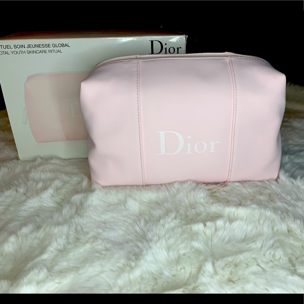New Dior Soft Pink Cosmetic Bag with box